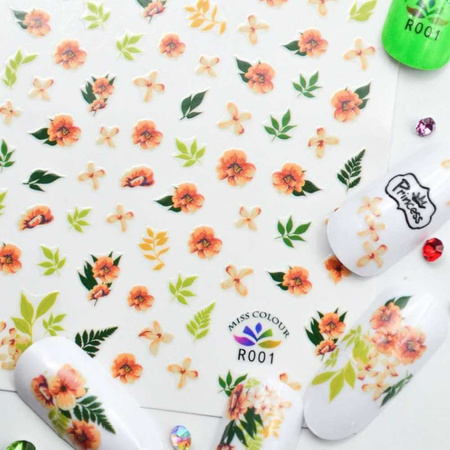 Autocollants pour ongles « Plumes fines » R054