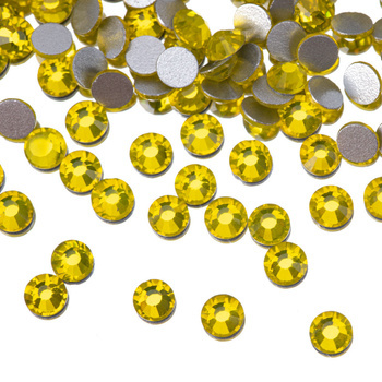 Скляні стрази для нігтів SS10 Citrine, приблизно 50 шт.