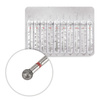 Lot de 10 fraises diamantées à bille de 4 mm, rouge clair