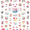 Thin self-adhesive Easter nail stickers CA-118