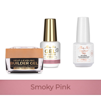 PRO MATCH SYSTEM 2+1 Smoky Pink: 2x żele: SelfLeveling&Gel in bottle+Doctor Top 15g GRATIS