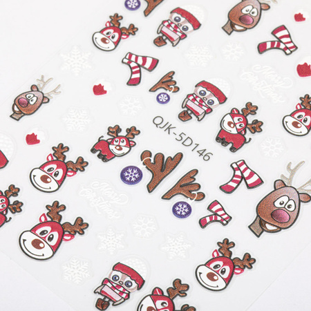 Autocollants pour ongles de Noël Molly Nails QJK-5D146