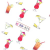 Wassertransfer-Nagelaufkleber „Cocktail“ BN-821