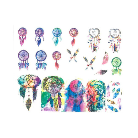 BN-902 Dreamcatcher Water Nail Stickers