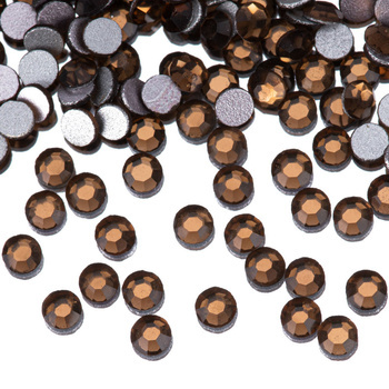 SS5 Smoked Topaz glass nail rhinestones, approx. 50 pcs