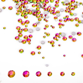 Strass en verre pour ongles C-2, assortiment de tailles, environ 1 440 pièces par paquet