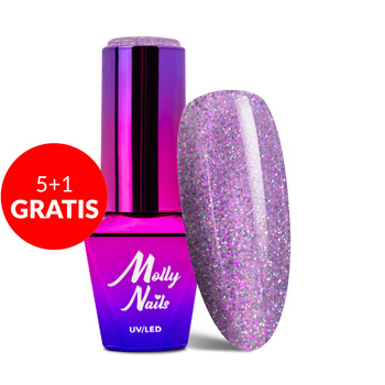 5+1 free Molly Nails Shocking Shine Time Lie hybrid nail polish 8g No. 682