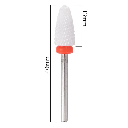 Fresa in ceramica per la rimozione di materiale, conica 3/32", tipo Flame F, delicata (C)