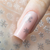 Adesivi per unghie sottili autoadesivi natalizi Molly Nails F282 argento