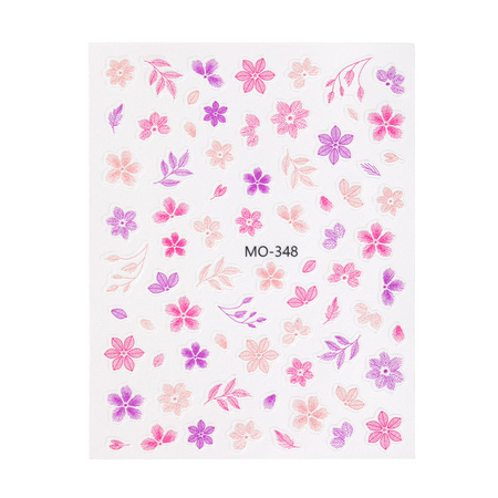 5D self-adhesive flower nail stickers MO-348