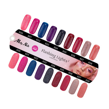 Wzornik Molly Nails Flashing Lights Duo połysk i mat 9 kolorów