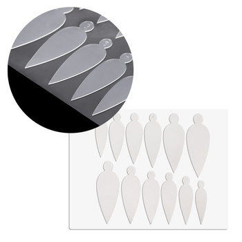 Combo Set: Dual-Form Silicone French Manicure Tips (Long), 12 Pieces