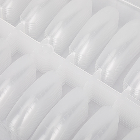 DSF Dualform Top Nail Forms for Gel, Acrygel, and Acrylic (Clear) – Model A2, 240 pieces