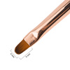 Pinceau double face pour gel, ovale n° 6 pour décorations, 9 mm, sans marque