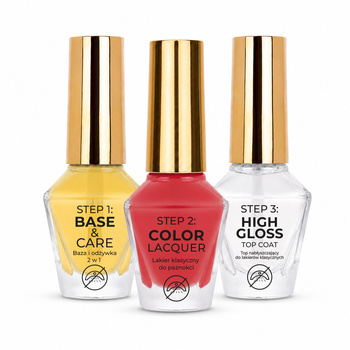 MollyNails Vinyl Effect System : kit 3 étapes « Essentials » – Corail
