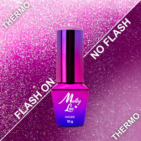 MollyLac Thermo Flashing Lights Nodisco hybrid nail polish, 10 g, No. 690