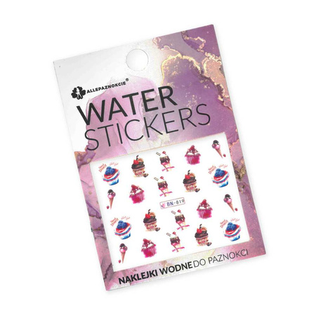Calcomanías acuáticas para uñas con motivos de dulces BN 819