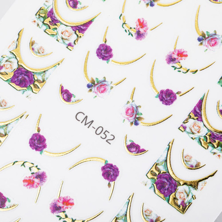 Autocollants pour ongles « Fleurs » CM-052