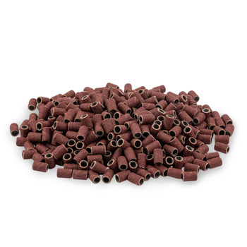Capuchons pour manucure et pédicure, mandrins, embouts abrasifs, cylindre de 6 mm, grain 100, marron, 1 000 pièces