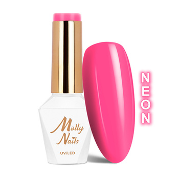 Smalto ibrido Molly Nails Neons Candy Pink senza HEMA/Di-HEMA 8 g n. 75