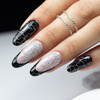 Molly Nails Crackle Gel black hybrid nail polish No. 158 8g