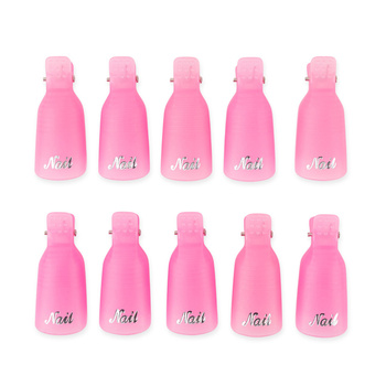 Clips zum Entfernen von Glitzer aus Hybrid-Gel, rosa, 10 Stück