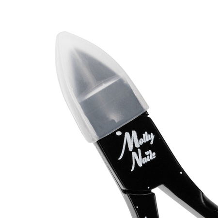 Pince à ongles professionnelle Molly Nails, noire, lame de 15 mm