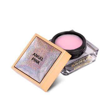 Самовирівнювальний гель-будівельник середньої густоти Molly Nails Angel Pink, без HEMA/Di-HEMA, 15 г