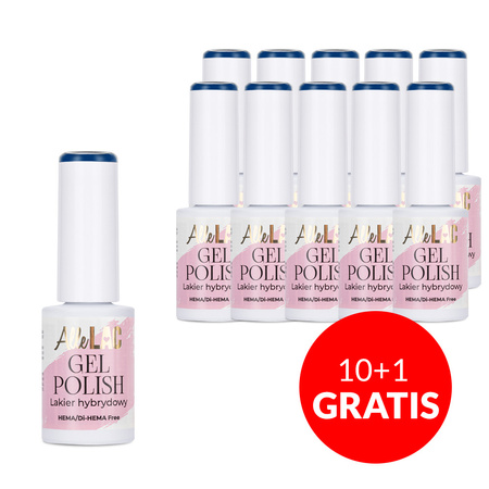 10 + 1 gratis. Esmalte híbrido LED/UV Gel Polish Blues BL13 Navy AlleLac sin HEMA ni Di-HEMA, 6 g