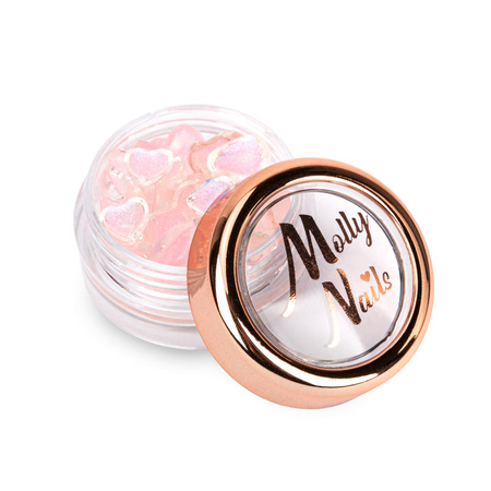Decorazioni per unghie a forma di cuore 3D Molly Nails n. 2, 40 pezzi