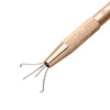 Manico per pinza per spugne per ombre Molly Nails, 12,2 cm, dorato