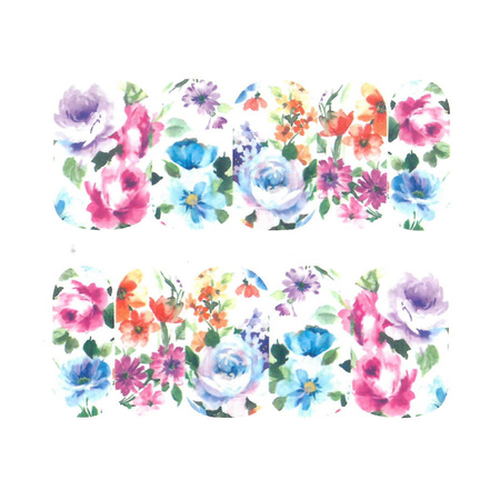 Water transfer nail stickers flowers A-1373