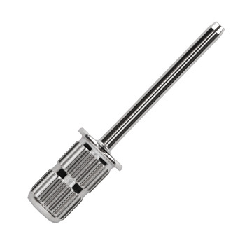 Tige de support en acier pour capuchons abrasifs, couleur argent