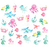 Marine-themed water nail stickers BN-1814
