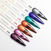 Esmalte híbrido LED/UV Gel Polish Cat Eye Seduction n.º 242 Allure Green Molly Nails sin HEMA/Di-HEMA, 8 g