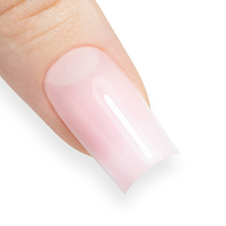 Budujący żel samopoziomujący twardy średniogęsty builder gel self leveling Molly Nails Faded Pink HEMA/Di-HEMA Free 15 g