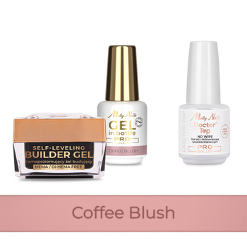 Molly Nails PRO MATCH SYSTEM 2+1 Coffee Blush : 2 gels de construction + Doctor Top 15 g