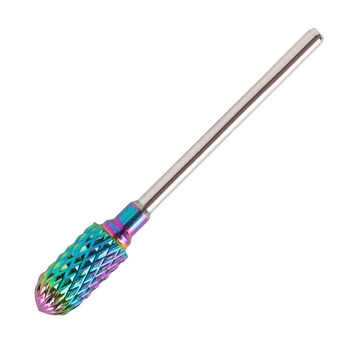 Professional cobalt tungsten rainbow burr, Barrel ball top model, M 3/32" No. 6