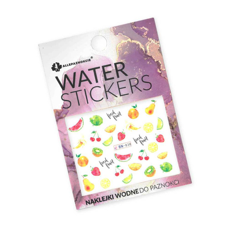 Wassertransfer-Aufkleber für die Nägel mit Fruchtmotiven BN-838