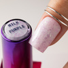 Milchfarbene Kautschukbasis mit violett-metallischen Flocken „Flakes Rubber Base Milk&Purple“ von MollyLac, HEMA/Di-HEMA-frei, 10 Gramm