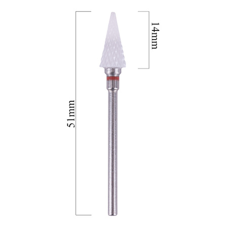 Fraise en céramique pour le ponçage de pâte, Triangle, forme en sapin, conique, S 3/32'', douce