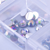 Iridescent rhinestones set in a box, approx. 1000 pieces