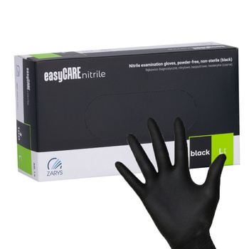 Easycare Nitril-Einweghandschuhe für Diagnose und Schutz, Größe L, schwarz, 100 Stück