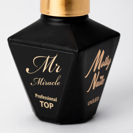 Top sin limpieza Mr Miracle Molly Nails para esmaltes híbridos, que no retiene el pigmento, sin HEMA ni Di-HEMA, 10 g
