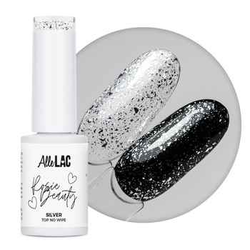 Topcoat mit „Cut-Foil“-Effekt, silberfarben, No-Wipe, AlleLac x Rosie Beauty, 6 g