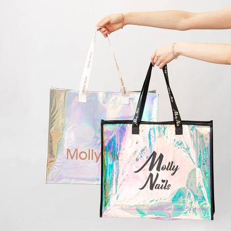 Molly Nails Premium Black Holo Lunch Bag