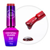 Top colorido sin necesidad de limpiar Crystal Glass de Molly Nails, rojo, sin HEMA ni Di-HEMA, 10 g