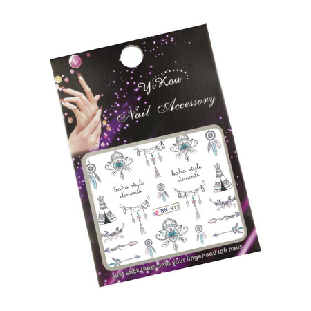 Water-slide nail stickers: patterns and designs BN-912