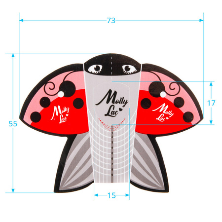 Шаблони для нігтів «Ladybug» (сонечко) від MollyLac, 100 шт.
