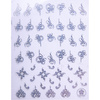 Adhesivos para uñas finos y autoadhesivos con motivos decorativos CB-176 plateados